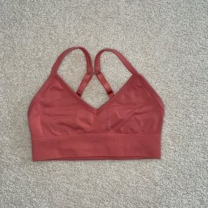 Lululemon Ebb to Street Bra in coral orange | Light Support C/D Cup |